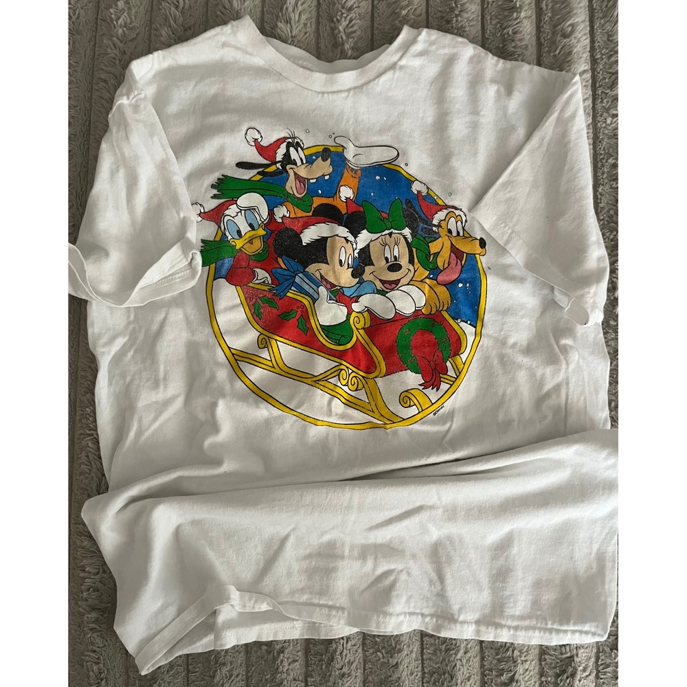 Bundle Disney Christmas Mickey & Friends Sleigh Graphic T-Shirt & Light Blue T